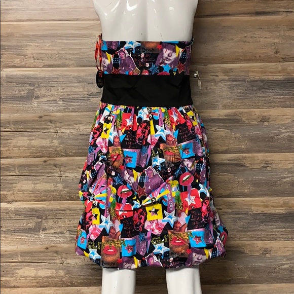 Hell Bunny 80's Gossip Strapless Dress NWT G1 - Picture 2 of 3